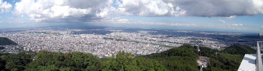 札幌市の藻岩山から見る風景