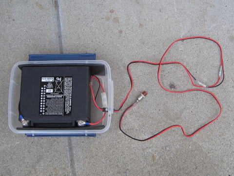 自作！魚群探知機用バッテリーセットの完成品