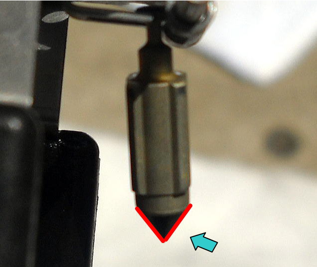 ニードルバルブの重要部分(シート部)