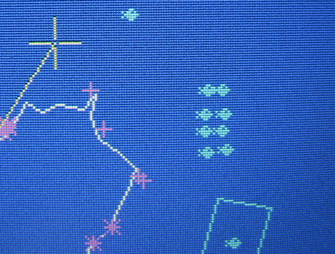 PS-511CNのプロッター画面に表示さらている漁礁の記号